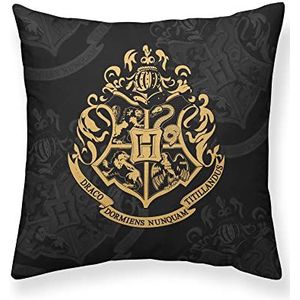 BELUM Harry Potter kussensloop, 100% katoen, 50 x 50 cm, Hogwarts model, zwart, A