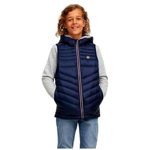 JACK&JONES JUNIOR JJEHERO Bodywarmer Hood SN JNR gewatteerde jas, blazer, marineblauw, 152 cm voor meisjes, Blauw