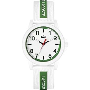 Lacoste 2020140 Unisex Quartz Analoog Horloge met Witte Siliconen Band - 2020140, Wit., riem