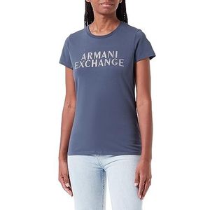 Armani Exchange Nauwsluitend T-shirt van stretchkatoen met Embellished logo dames T-shirt, Motief auto racen