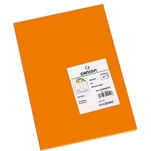 CANSON Iris Vivaldi, gekleurd tekenpapier, glad, 185 g/m², 114 kg, blad, A3-29,7 x 42 cm, oranje