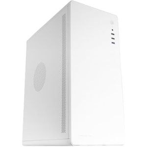 Tacens ENSIS ATX PC-behuizing, volledig metalen design, robuuste structuur, ultra-resistente halve toren met 120 mm FDB-ventilator, ultrastil, USB 3.0, wit