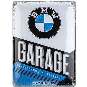 Nostalgic-Art 23211 Vintage BMW bord - garage - cadeau-idee voor fans van auto-accessoires, metaal, retro design, 30 x 40 cm
