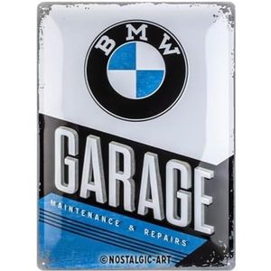 Nostalgic-Art 23211 Vintage BMW bord - garage - cadeau-idee voor fans van auto-accessoires, metaal, retro design, 30 x 40 cm