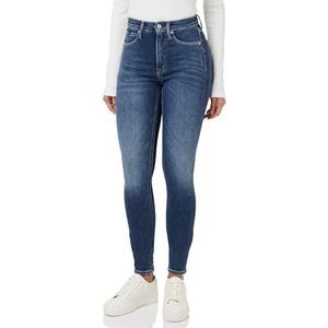 Calvin Klein Jeans Skinny hoge taille damesbroek, Donkere denim
