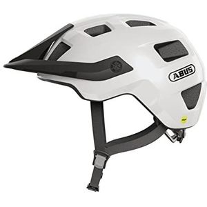 ABUS MTB MoTrip MIPS fietshelm voor veilige instap in de mountainbike, met schokbescherming, voor dames en heren, wit, M