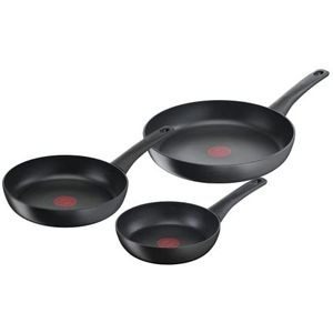 Tefal Ultimate On pannenset, 3-delig, 20/24/28 cm, met zeer sterke coating, thermo-signaal, thermo-fusie, diepe vorm, alle warmtebronnen, ovenbestendig, PFOA-vrij