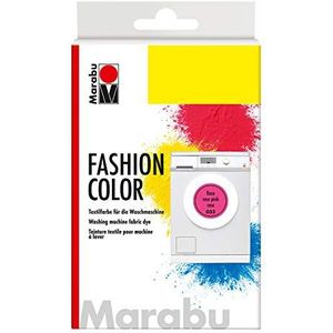 Marabu 17400023033 - Fashion Color roze, textielverf om in de wasmachine te kleuren, pap voor katoen, linnen en gemengde stoffen, 30 g kleurstof en 60 g reagens