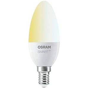 OSRAM Smart+ Smart LED-lamp, E14-fitting, vlamvorm, dimbaar, warm/koud wit, 2000/6500 K, 6 W (komt overeen met 40 W), Zigbee, compatibel met Android & Amazon Alexa