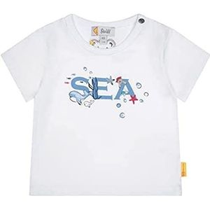 Steiff Baby Jongens T-shirt Korte Mouw Shirt Stralend Wit, 68, Stralend wit