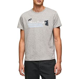 Pepe Jeans Rafa T-shirt voor heren, grijs, maat XS, grijs.