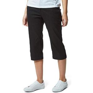 Craghoppers Kiwi Pro Crop Wandelshorts voor dames, zwart.