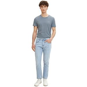 TOM TAILOR Klassieke slim fit jeans Josh heren, 29603 - Lichtblauw/wit Chambray