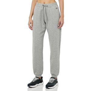 Champion Legacy American Classics W - Light Powerblend Fleece Hoge taille Relaxed Rib Cuff Trainingsbroek voor dames, Lichtgrijs gemêleerd