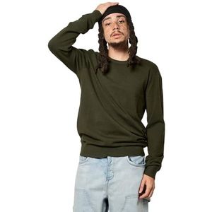 KAPORAL Vaero Kaporal Herentrui, regular fit, lange mouwen, ronde hals, model Vaero, kleur zwart, maat L heren (1 stuk), Donkere Khaki