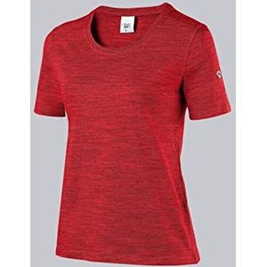 BP 1715-235-81-L T-shirt voor dames, space-dye, 1/2 mouw, ronde hals, 170,00 g/m², stretchstof, mix rood, L