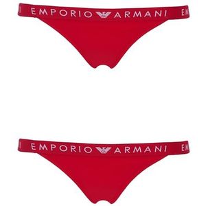 Emporio Armani String damesslip, Rosso Lacca, XS, Rosso Lacca