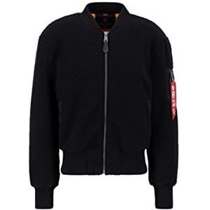 ALPHA INDUSTRIES MA-1 Teddy 03-zwart, maat S, uniseks volwassenen