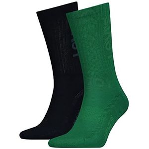 Levi's Uniseks sokken met Tonal Crew-logo, Groen/Blauw