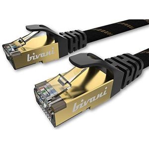 bivani Elite Series Cat 8.1 Premium netwerkkabel 20m - 40Gbps - 25GBase-T / 40GBase-T - PIMF 2000MHz - S/FTP afgeschermde Gigabit Cat 8 ethernetkabel met RJ45-stekker / nylon bescherming - 20 m