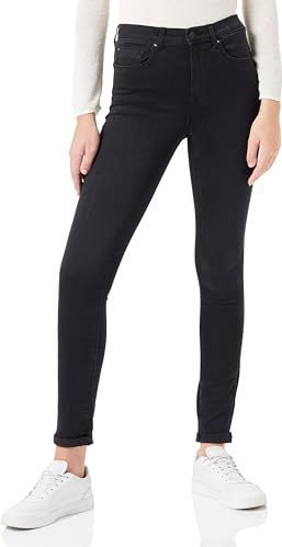 ONLY Onlpower-royal Hw Push Up Skinny Dnm Ext Jeans voor dames, Zwarte jeans