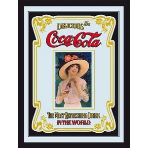 empireposter Coca Cola Most Refreshing bedrukte spiegel met kunststof frame in houtlook, 30 x 20 cm