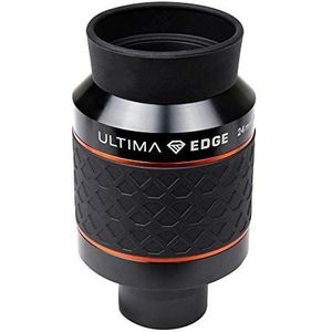 Celestron 93453 Ultima Edge 24 mm - ultraplat parfocaal oculair met veld voor 1,25 inch ooghouder, ongelooflijk scherpe weergave, meerlaagse lens, rubberen grijpring, zwart