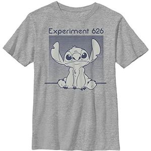 Disney Lilo & Stitch Jongens T-shirt Experiment 626 grijs gemêleerd Athletic L, atletisch grijs gemêleerd