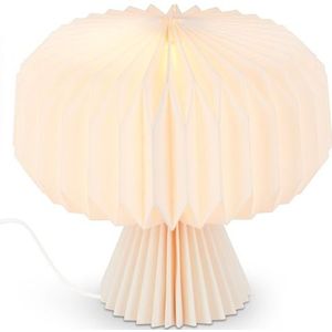 BRILONER - Opvouwbare papieren tafellamp, papieren tafellamp, papieren tafellamp, decoratieve lamp, kabelschakelaar, E14, wit, 25 cm