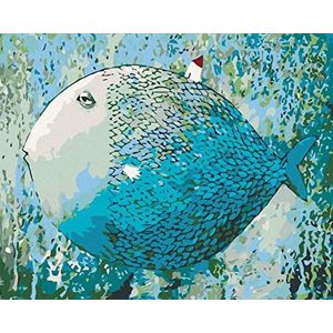 Zuty 9873191 - Schilderen op nummer Blauwe 40 x 50 cm met spieraam (reeds gespannen)