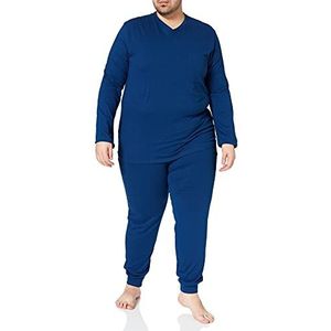 Seidensticker pyjama lang heren pijama set, Navy Blauw
