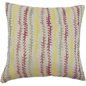 The Pillow Collection Malu Zigzag kussensloop, polyester, 33605 x 33605 x 11758 cm, violet