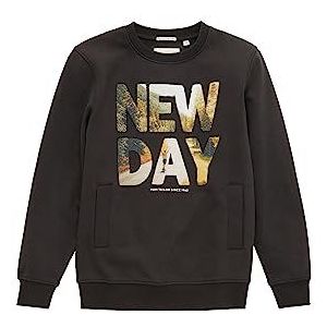 TOM TAILOR Sweat-shirt enfant garçon, 29476 - Gris charbon, 128