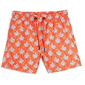 Koton Short de bain imprimé palmier pour garçon, Corail (y41), 9-10 Jahre