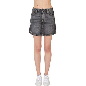 Armani Exchange Katoenen rok voor dames, denim korte snit, voor- en achterzakken, Denim grijs