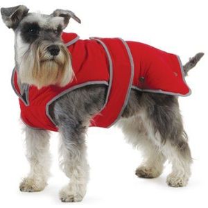 Ancol Muddy Paws Stormguard Coat with Fleece Lining - Rood (Maat: L)