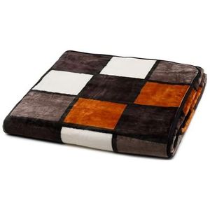 Gözze extra zachte Cashmere aanvoelende deken, Antigua, 150 x 200 cm, kaneel/taupe/chocolade, 40015-77-5020