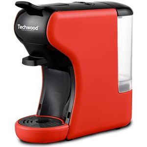 Techwood TCA-195N Espressomachine met meerdere capsules, rood