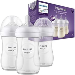 Philips Avent set van 3 babyflessen van 260 ml, BPA-vrij, voor baby's vanaf 1 maand (model SCY903/03)