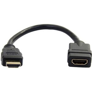 StarTech.com HDMI-verlengkabel 15,2 cm - korte HDMI-kabel M/F - verlengkabel 4K - HDMI UHD 4K30Hz M/F - HDMI 1.4 High Definition - 28AWG - HDMI-kabel (HDMIEXTAA6IN)