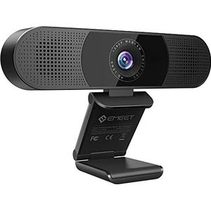 EMEET Webcam 1080P - C980PRO webcam met microfoon en luidspreker, Full HD-webcam met lensafdekking, 90° gezichtsveld, automatische lichtcorrectie, Plug & Play, voor pc, Skype,