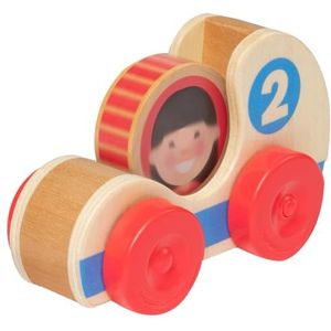 Melissa & Doug GO Tots racewagen van hout, 2 auto's en 2 schattige schijven, speelgoed van hout voor baby's, speelgoed om te ontwaken en te ontwikkelen, 12 maanden + cadeau voor jongens of meisjes