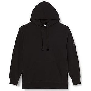 Calvin Klein Jeans Grote badge hoodie voor heren, zwart, XXL, Zwart