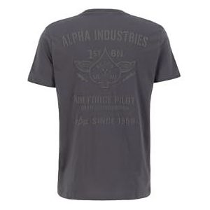 Alpha Industries T-shirt Air Force pour homme, Vintage Gris, XS