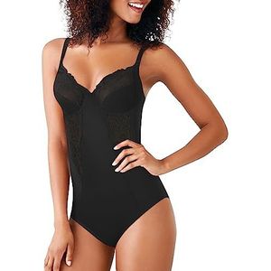 Maidenform Pretty Collection-BodyBriefer met kanten beha, voor dames, zwart (black), 110C, Zwart