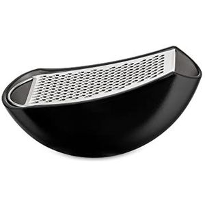 Alessi | Parmenide AARU01 B – design kaasrasp met houder van thermoplastische hars en glanzend staal, zwart