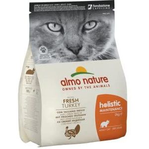 almo nature Holistic Maintece Droogvoer voor volwassen katten met verse kalkoen, 2 kg zak
