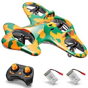 SainSmart Jr. Mini-drone voor kinderen en beginners, RC quadcopter met 3D-flip, 3 snelheden, op afstand bestuurde helikopter met 2 batterijen, speelgoed voor kinderen van 6 tot 16 jaar, groen