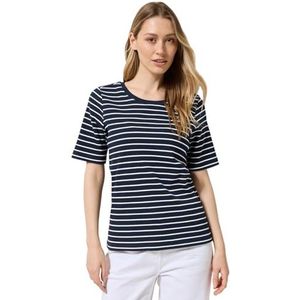 Cecil B322913 Gestreept T-shirt voor dames, Universeel blauw, M