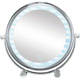 Kleine Wolke Bright Mirror Shorty Led-spiegel, 2 zijden, chroom, 20 x 4 x 19,5 cm